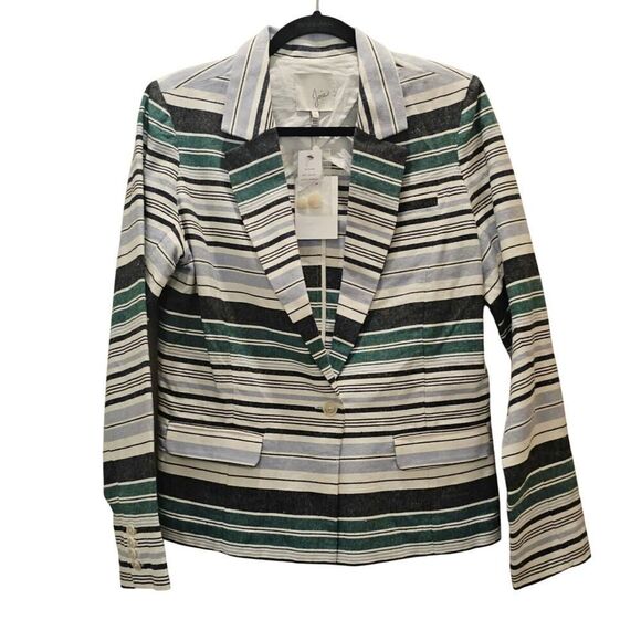 NWT Joie Linen Blend Striped Blazer Size Large - Picture 1 of 7